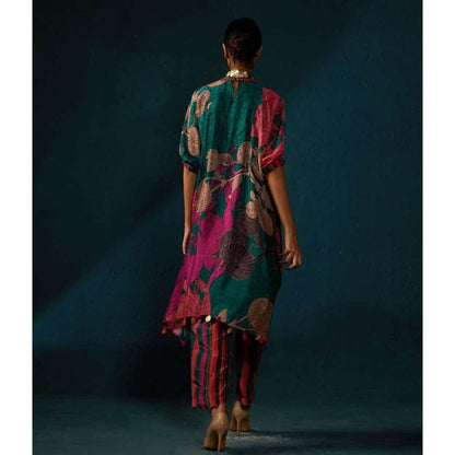 Basil Leaf Bottle Multi-Color Kurta with Pant (Set of 2)