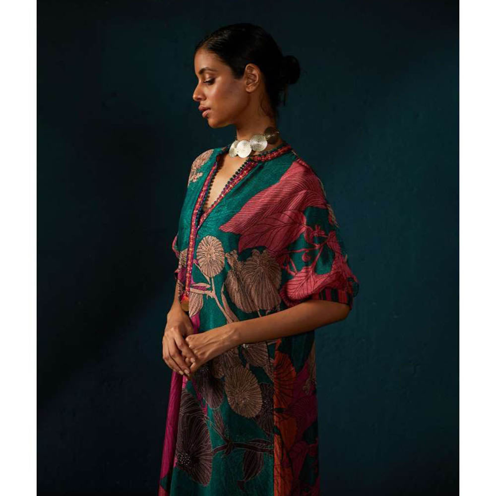 Basil Leaf Bottle Multi-Color Kurta with Pant (Set of 2)