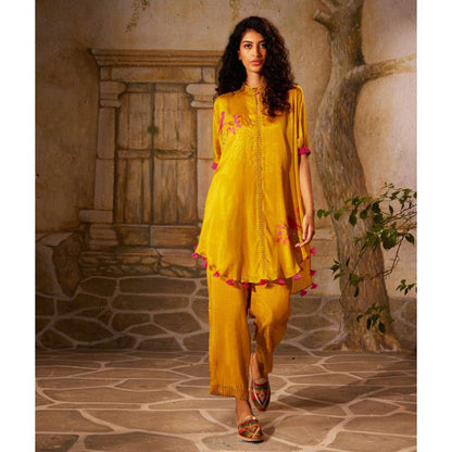 Basil Leaf Yellow Kurta with Pant and Inner (Set of 3)