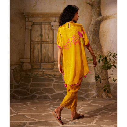 Basil Leaf Yellow Kurta with Pant and Inner (Set of 3)