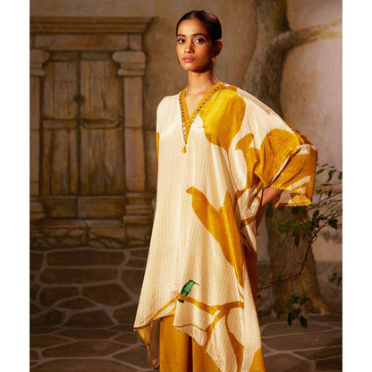 Basil Leaf Yellow Kurta with Palazzo (Set of 2)