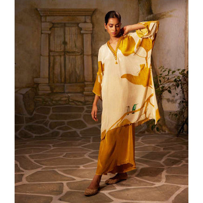 Basil Leaf Yellow Kurta with Palazzo (Set of 2)