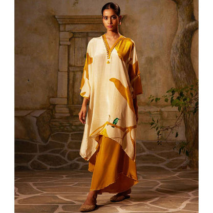 Basil Leaf Yellow Kurta with Palazzo (Set of 2)