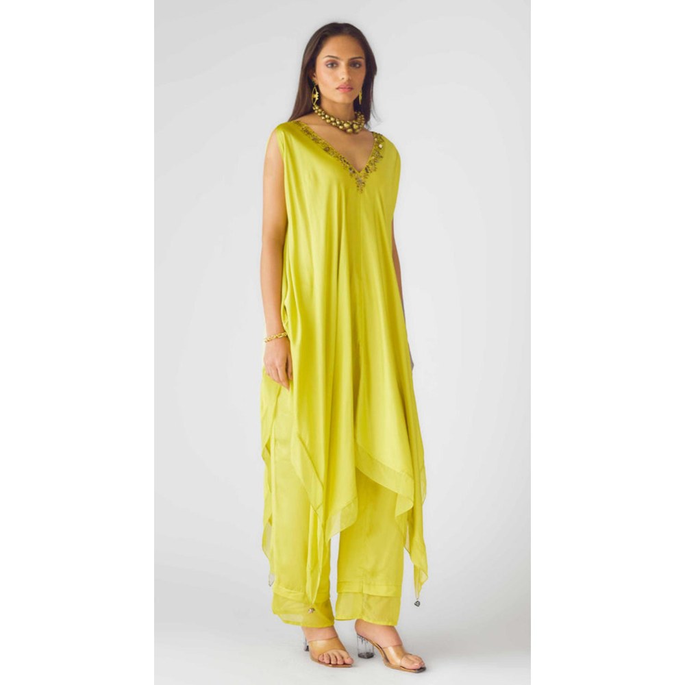 Basanti Kapde aur Koffee The Mystical Savanna Kaftan With Pant