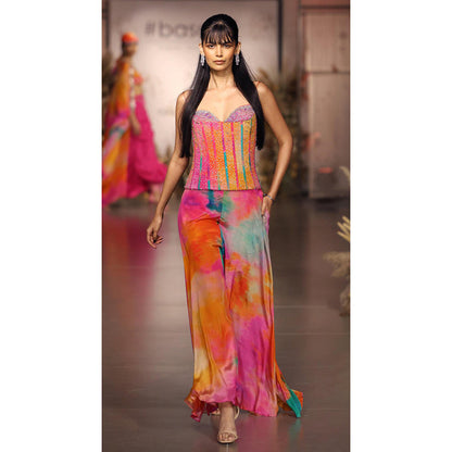 Basanti Kapde aur Koffee The Sunscape Drift Corset Blouse With Sharara