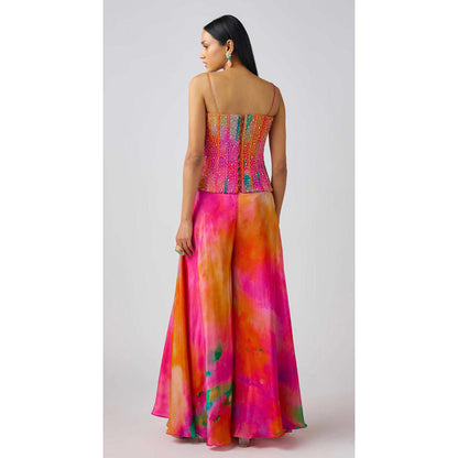 Basanti Kapde aur Koffee The Sunscape Drift Corset Blouse With Sharara