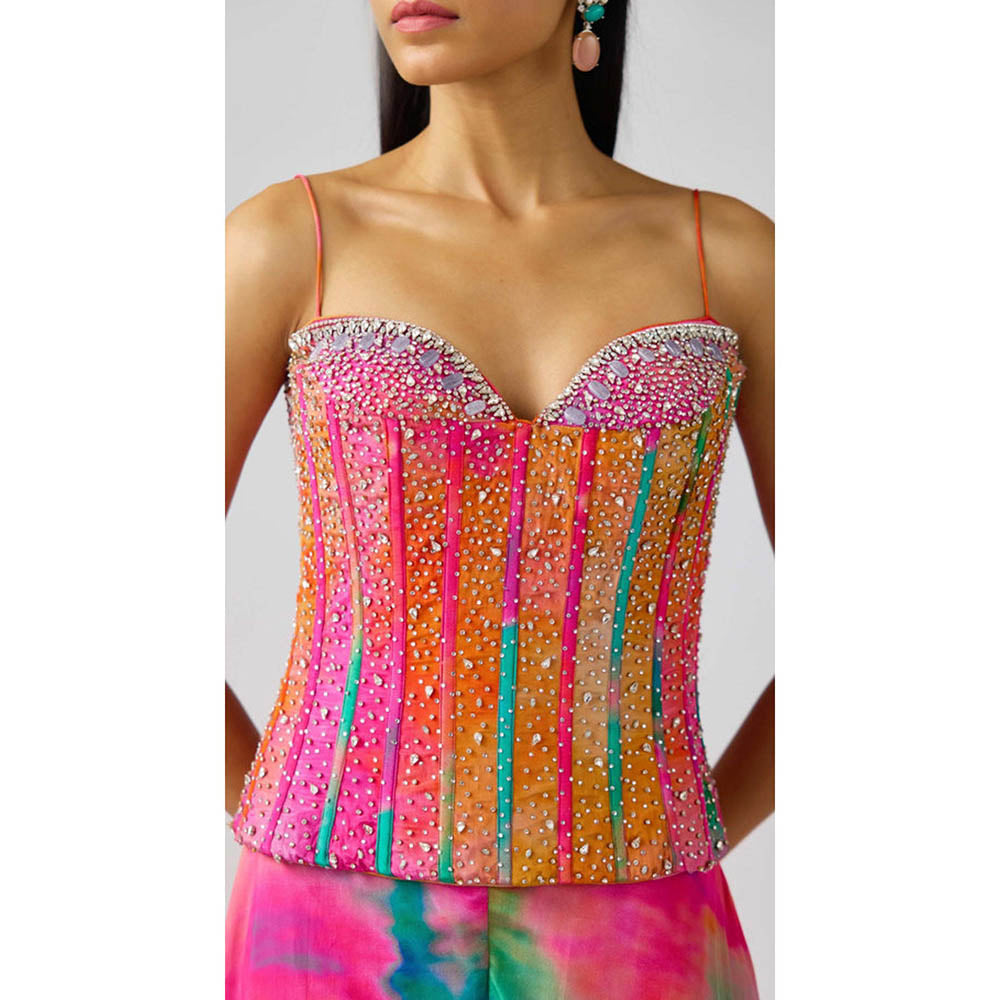 Basanti Kapde aur Koffee The Sunscape Drift Corset Blouse With Sharara