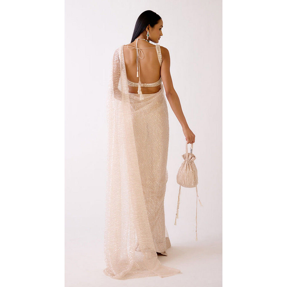 Basanti Kapde aur Koffee The Stardust Pre-Draped Saree with Stitched Blouse