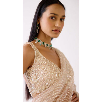 Basanti Kapde aur Koffee The Stardust Pre-Draped Saree with Stitched Blouse