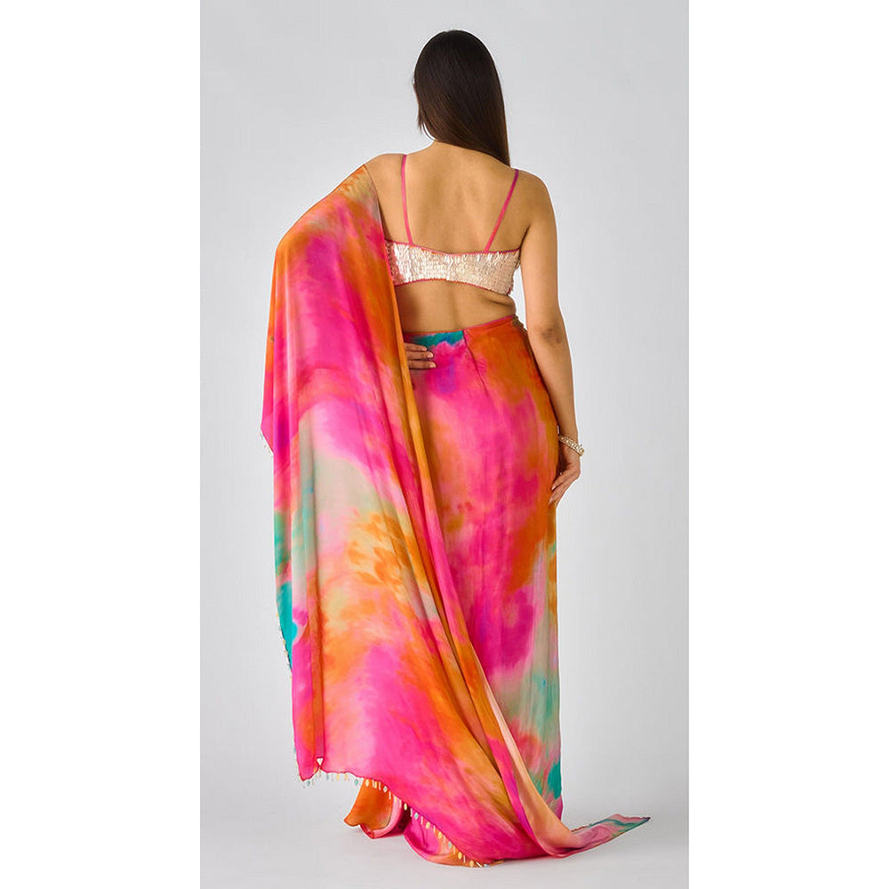 Basanti Kapde aur Koffee The Sunlit Horizon Pre-Draped Saree with Stitched Blouse