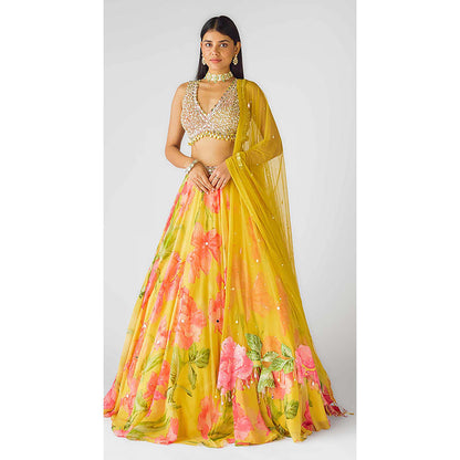 Basanti Kapde aur Koffee The Wild Marigold Lehenga with Blouse and Dupatta