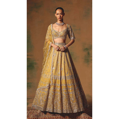 Basanti Kapde aur Koffee The Glint Of Sunshine Lehenga with Blouse and Dupatta