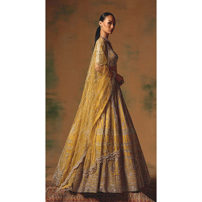 Basanti Kapde aur Koffee The Glint Of Sunshine Lehenga with Blouse and Dupatta