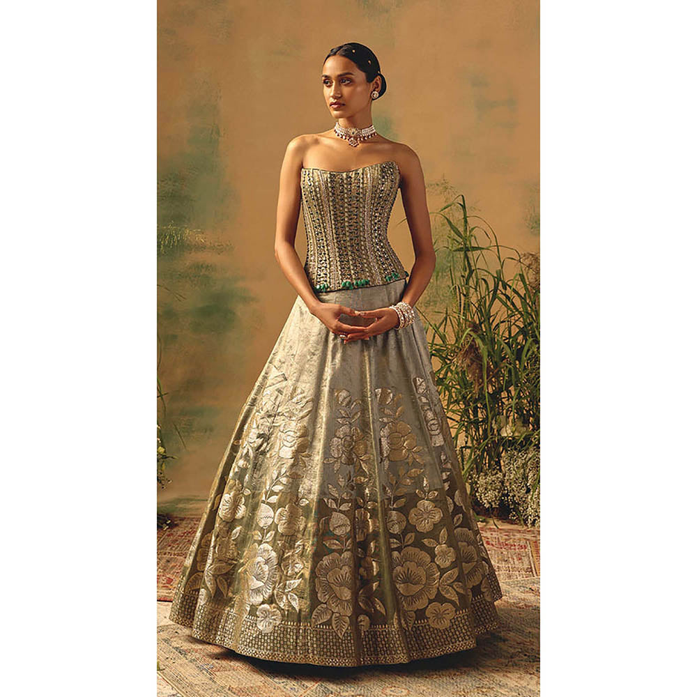 Basanti Kapde aur Koffee The Sage Bloom Lehenga with Corset Blouse and Dupatta