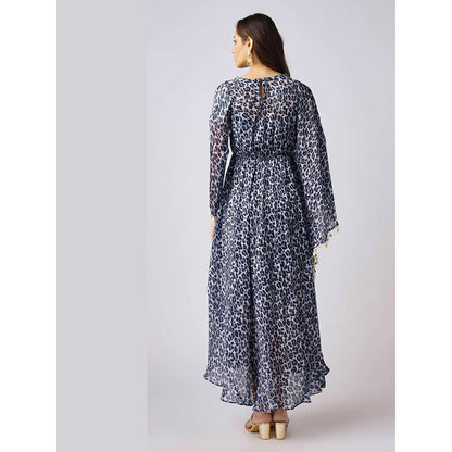 Basanti Kapde aur Koffee Black Crepe Embroidered Dress