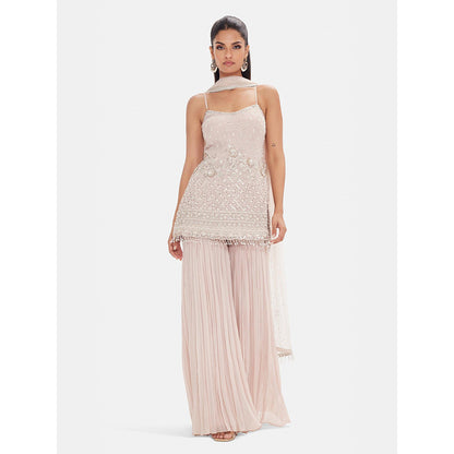 Basanti Kapde aur Koffee The Frosted Tulip Kurta with Sharara and Dupatta