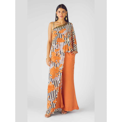 Basanti Kapde aur Koffee The Tangerine Blooms Orange Co-Ord Set