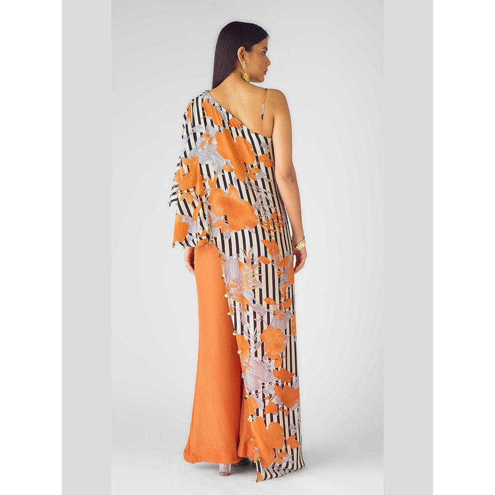 Basanti Kapde aur Koffee The Tangerine Blooms Orange Co-Ord Set