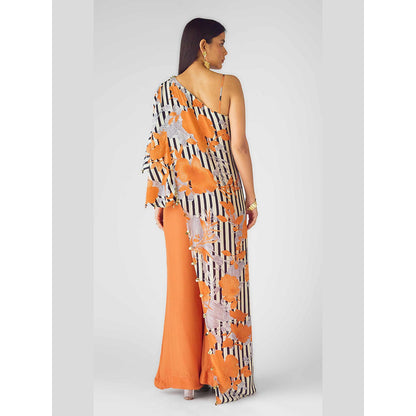 Basanti Kapde aur Koffee The Tangerine Blooms Orange Co-Ord Set