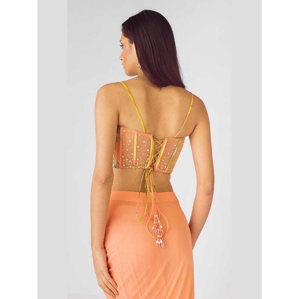 Basanti Kapde aur Koffee The Soft Peach Blooms Cape Set