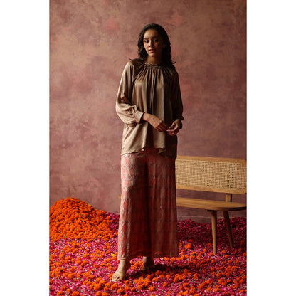 Begum Pret Rene Bronze Co-Ord (Set of 2)