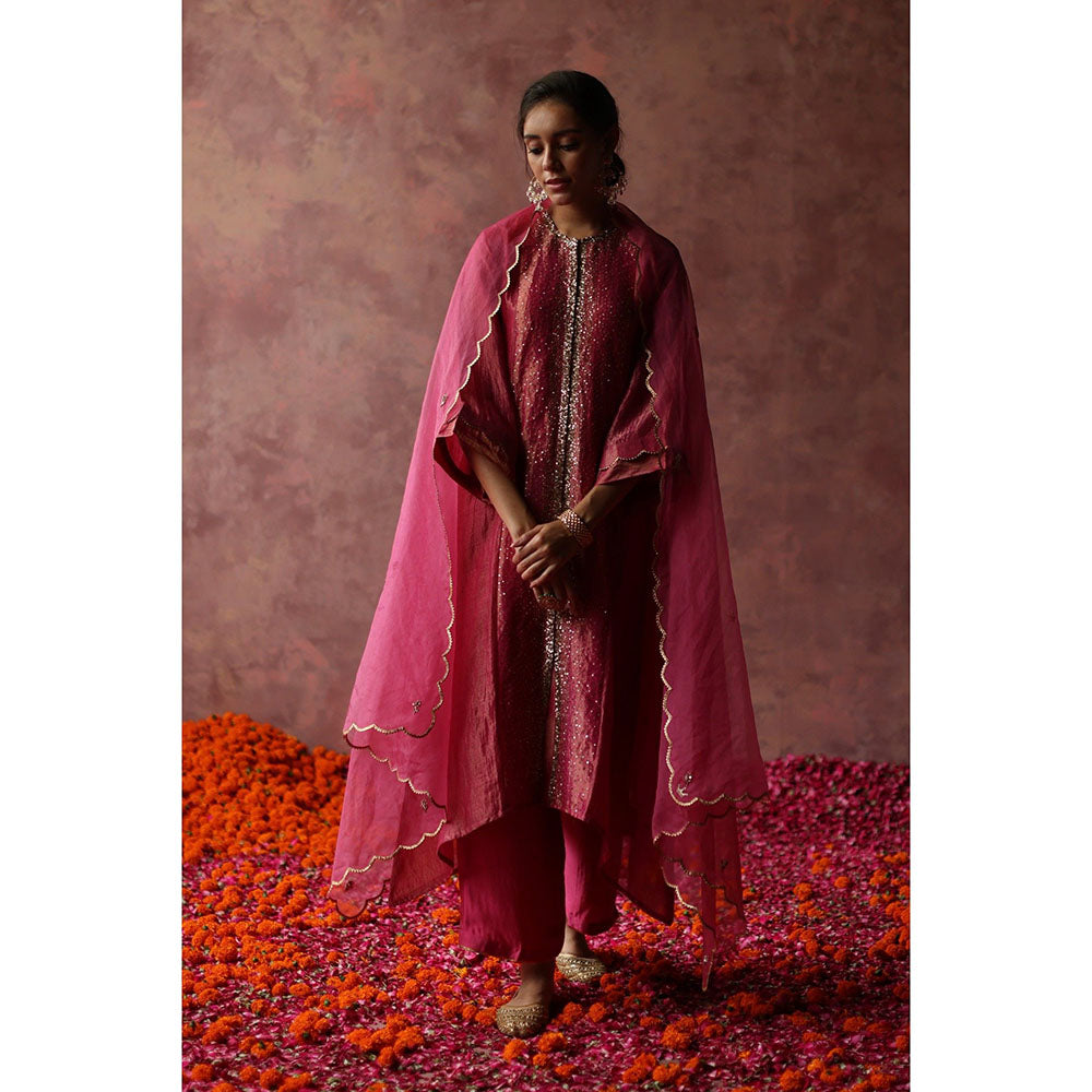 Begum Pret Paakizah Pink Kurta (Set of 4)