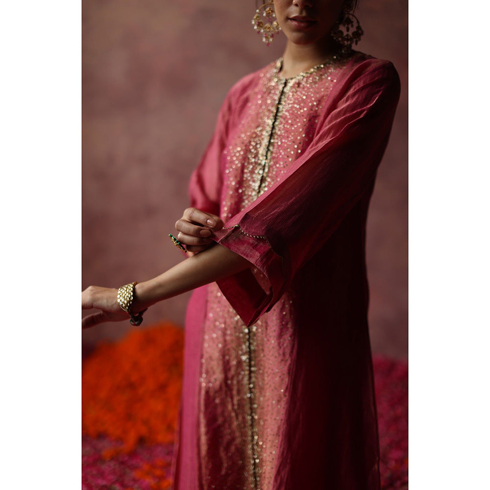 Begum Pret Paakizah Pink Kurta (Set of 4)