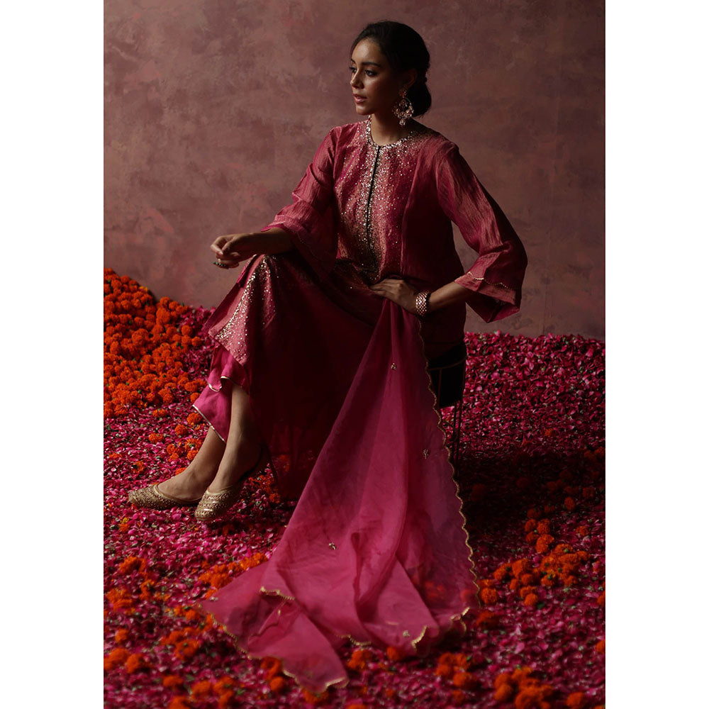 Begum Pret Paakizah Pink Kurta (Set of 4)