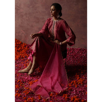 Begum Pret Paakizah Pink Kurta (Set of 4)