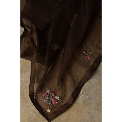 Begum Pret Ayat Gold Kurta with Pant and Dupatta (Set of 3)