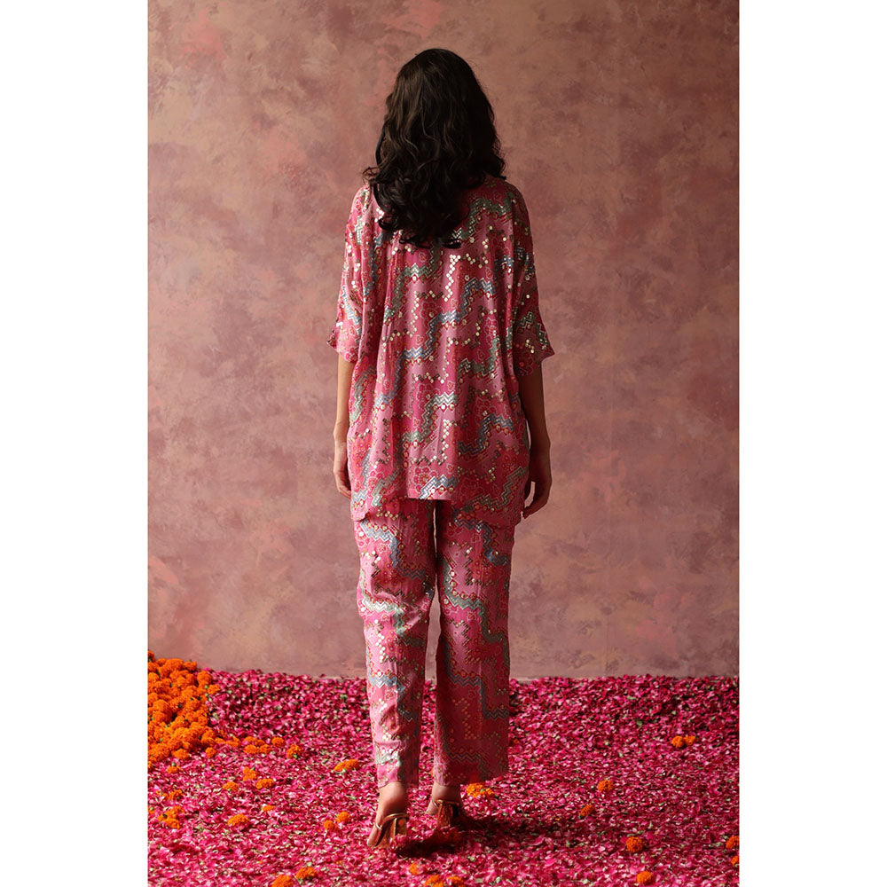 Begum Pret MAIYRA Multi-Color Embellished Kaftan with Pant (Set of 2)