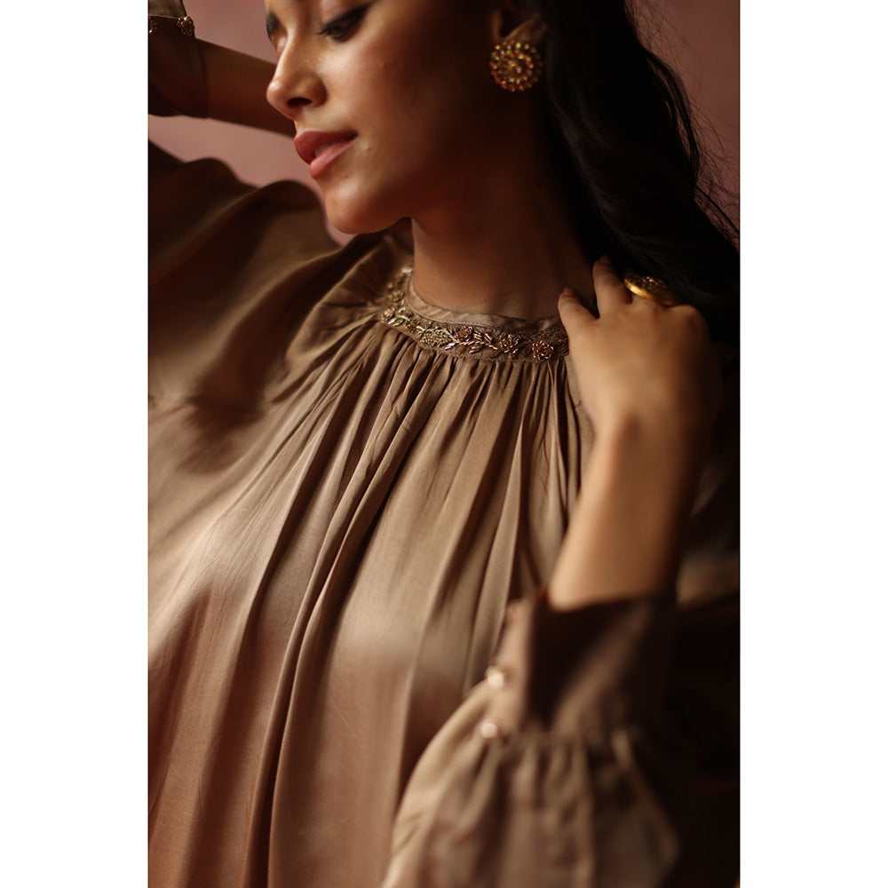 Begum Pret RENE Gold Top with Palazzo (Set of 2)