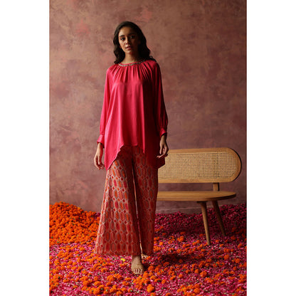 Begum Pret RENE Pink Top with Palazzo (Set of 2)