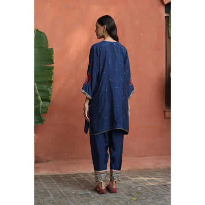 Begum Pret Blue Nazira Kurta with Salwar and Dupatta (Set of 3)