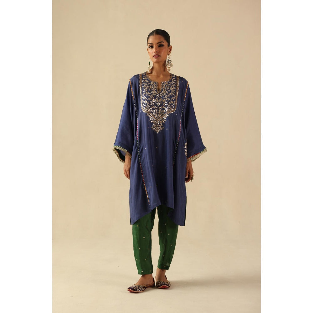 Begum Pret Blue Parizad Kurta with Pant