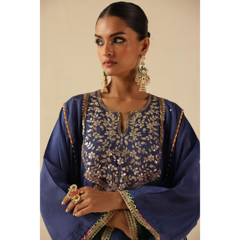 Begum Pret Blue Parizad Kurta with Pant