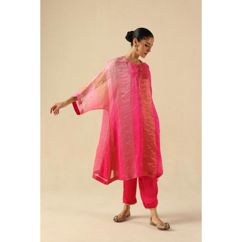 Begum Pret Pink Tabeer Kurta with Pant