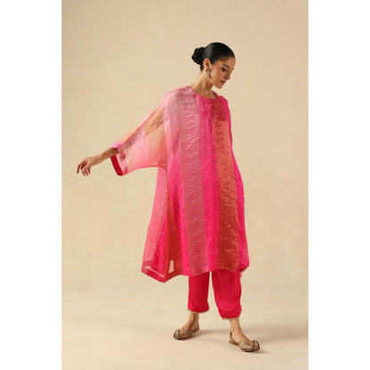 Begum Pret Pink Tabeer Kurta with Pant