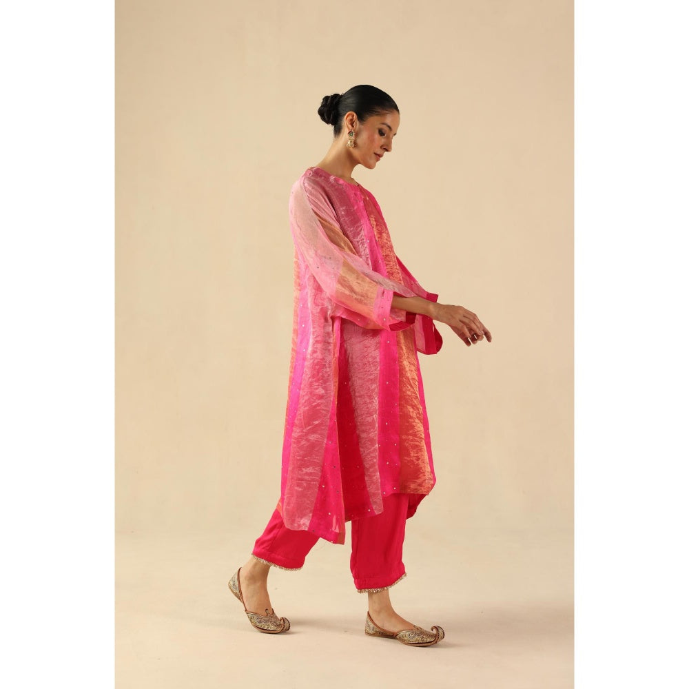 Begum Pret Pink Tabeer Kurta with Pant
