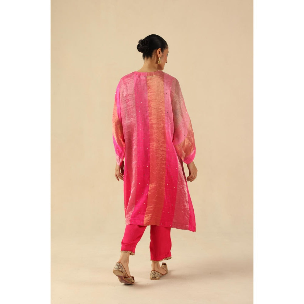 Begum Pret Pink Tabeer Kurta with Pant