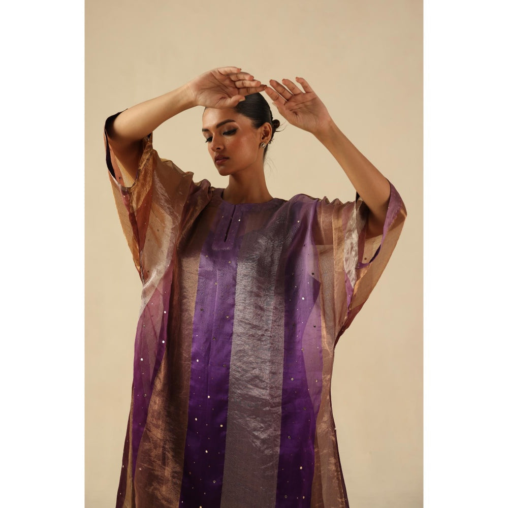 Begum Pret Purple Tabeer Kurta with Pant
