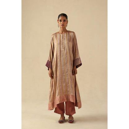 Begum Pret Pink Gauhar Kurta Wit Pant and Dupatta
