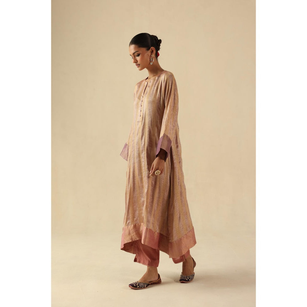 Begum Pret Pink Gauhar Kurta Wit Pant and Dupatta