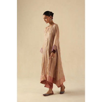 Begum Pret Pink Gauhar Kurta Wit Pant and Dupatta