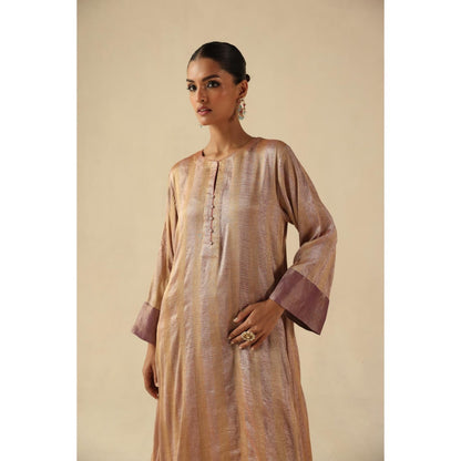 Begum Pret Pink Gauhar Kurta Wit Pant and Dupatta