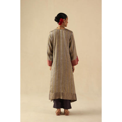 Begum Pret Purple Gauhar Kurta Wit Pant and Dupatta