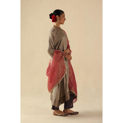 Begum Pret Purple Gauhar Kurta Wit Pant and Dupatta