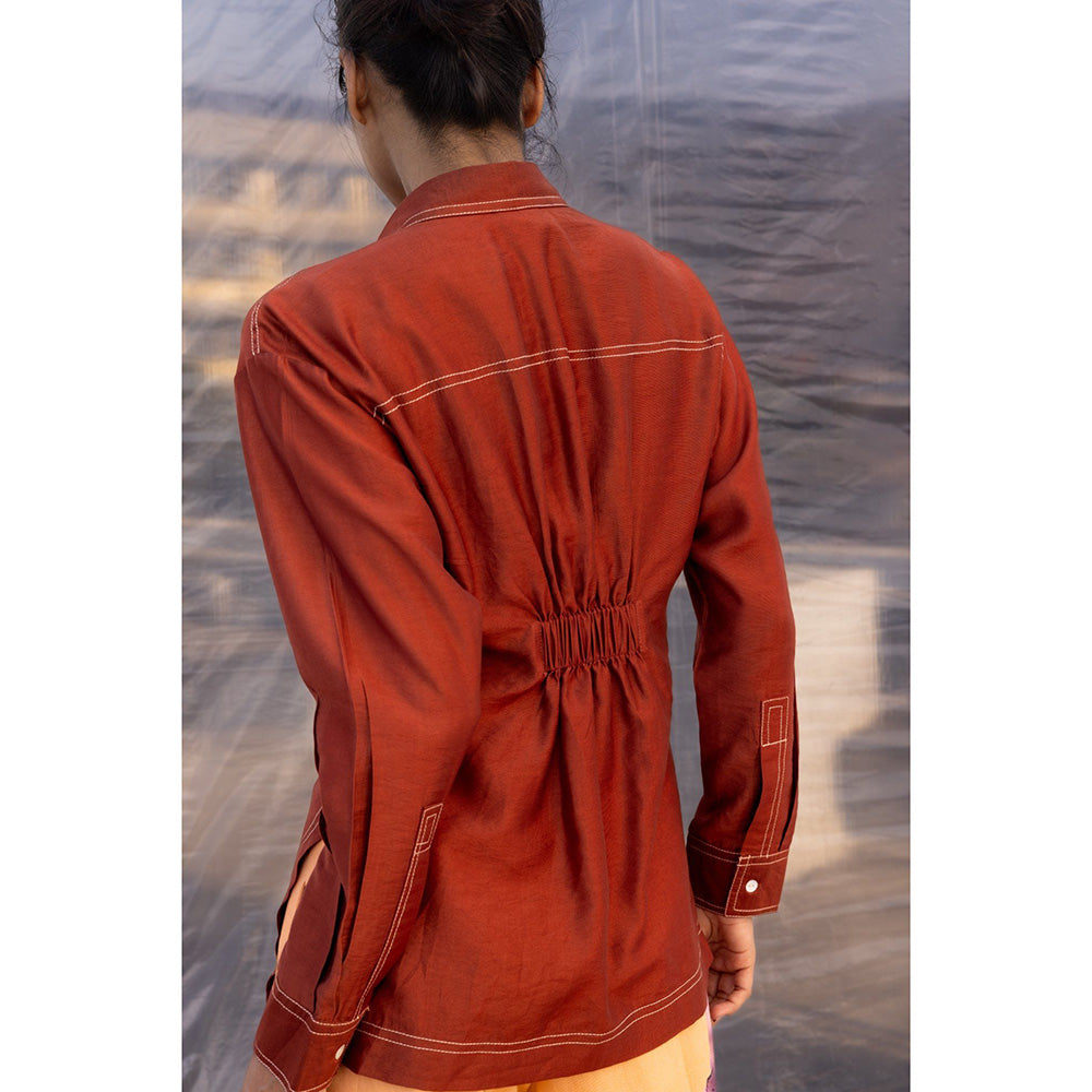 BENNCH Brown Silk Shirt
