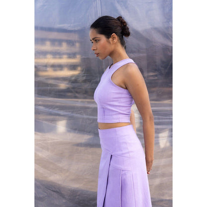BENNCH Lilac Denim Armor Top