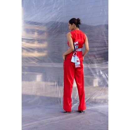 BENNCH Piped Red Pant